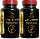 Menopause Supplement suport - Complex Herbal cu Black Cohosh pentru Menopause Hot Flashes, yam Wild Root Powder Organic USA, Natural Menopauză Suport - 2 Sticle 120 Capsule