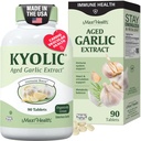 Maxi Health Kyolic Organic Usturoi Supliment - Kosher Usturoi Tablete cu Kyolic Aged Usturoi Extract pentru Immune Support - Vegetarian Usturoi Pastile (90 Count)