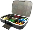 Large Pill Organizator, 7.7x5.7" Travel Vitamina Box Lightproof 9 Compartiments Portable Pilula Cazuri Suplimente Dispenser Umiditate Dovada de pastila Detinator de medicamente