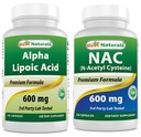 Cel mai bun natural alpha Acid lipoic 600 mg & NAC 600 mg