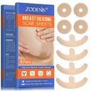 Silicon cicatrice foi pentru san - 8 Pack, inclusiv 4 Areola benzi moi & 4 foi Ancora