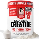Old School Labs Micronized Creatin Monohidrat with No Bloat BioFitTM Probiotic - Men & Women Post-Recovery Powder for Power & Performance - 60 Servings Unflavored