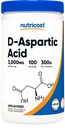 Nutricost D-acid aspartic (DAA) Pulbere 300G - Acid aspartic pur D