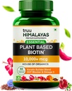 Biotina pe bază de plante 10000mcg pentru creșterea părului cu DHT Blocker, Keratina & Omega 3 Vitale suplimentare pentru bărbați și femei - Nutrienți ayurvedic pentru căderea părului, Skin & Nails Health - 60 capsule
