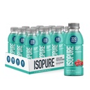 Isopure Zero Carb 32g Proteină limpede gata de băut, Proteine izolate Whey, Zmeură Albastră, 12 Pack (Packing May Vary)