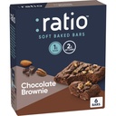 Ratio Soft Baked Bars, Chocolate Brownie, 1g Sugar, Keto Friendly, 5,34 oz (6 Baruri)