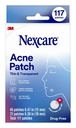 Nexcare Thin şi Transparent Acnee Patch, capac de piele Absorbs Pus şi ulei din Pores înfundat, Made with hidrocoloid, file permite eliminarea uşoară din Liner - 117 Pimple Patches