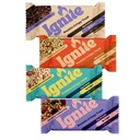 Baruri Ignite Snacks-uri de proteine ridicate, Snacks-uri cu conținut scăzut de zahăr, Snacks-uri sănătoase pentru adulți și copii, Fibră Bar Crispy Tratamente 