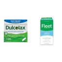Dulcolax Rapid Relief Laxative Laxative medicamentate Relief rapid, Rectal Doar utilizare, Bisacodyl, 10 mg & Flota Laxative Saline Enema pentru constipație adultă, 4,5 fl oz, 4 flacoane