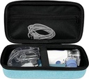 Hard Travel Bag Compatibil cu Inhalator portabil nebulizator pentru adulți și copii (numai cauza) (Light Blue)