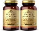 Solgar Folate 1,333 mcg DFE (acid folic 800 mcg) - 250 comprimate, Pachet de 2 - Suport prenatal - non-GMO, Vegan, Gluten Free, Dairy Free, Kosher - 500 Serviri totale