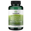 Swanson Full Spectrum Scorțișoară, Schinduf & Gymnema 120 Capsule