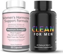 Re+Gen Nutritie curata pentru barbati Suplimentul de fibre si Suportul pentru echilibrul hormonilor feminini, Vitamina E, Dong Quai, Suplimente naturale pentru Bloating, Constipatie si Sanatate Gut, Stool Softeners, Ajuta la curatarea B