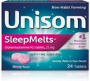 Unisom Sleepmelts Quick Night Time Sleep Aid, Cherry,24 Count (Pachet de 4)