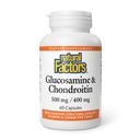 Factori naturali Glucosamină şi Chondroitin - Susţine articulaţiile sănătoase şi ţesutul conjunctiv - fără GMO şi gluten - 60 capsule (20 serviri)