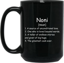 Cana de cafea Noni Noun (Negru) - Definitia Noni Cana - Cadou pentru Noni - Cadouri de ziua de nastere pentru Noni - Cadouri Noni - Cadouri de ziua mamelor - Cadouri de Craciun 15 oz