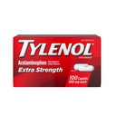 Tylenol Extra Putere Durere Relief pastile, Acetaminofen 500 mg Caplete, Durere Reliever și Febră Reductor Medicina pentru dureri de cap, dureri de spate, dureri de dinți și artrită minoră, 100 Conte Sticla