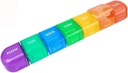 Weekly Pill Organizer Case, Mari 7-Day Daily Pill Box Container, Colorat Portable Detachable Medicine Dispenser, Meds Reminder Holder pentru medicamente, Vitamina, Ulei de pește, Suplimente, Capsule