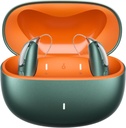 SIDA auditivă Bluetooth reîncărcabilă pentru pierderea ușoară până la severă a auzului - OTC - Fiting inteligent - RIC (Receiver-in-Canal) Proiectare cu reducerea zgomotului - Include caseta de încărcare, verde