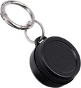Metal Carrying Case - Portabil Daily Travel Keychain Pill Holder impermeabil, Container mic pentru dopuri de urechi, pastile, monede compatibile cu Loop, Eargasm & Vibes, Compact Mini Purse Pill Box (Black)