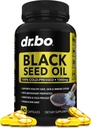 Black Seed Oil Capsule Vegan - pur rece presat Black Seed Oil Nigella Sativa Cumin pentru Skin & Hair Health, 500mg, 1000mg Pe 2 capsule Servirea Blackseed Capsule lichide Halal - 60 Softgels pastile