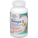 Omega 3 Lemon Minis + Vitamina D3, 1100 mg Omega-3 în Trigliceride Form şi 600 UI Vitamina D3, Easy-to-Swallow, Fresh Lemon-Flavored Omega-3 Supliment Softgels - 180 Conte