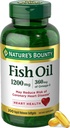 Ulei de pește de bounty naturale Omega 3 Suplimente - Suporturi Heart Health, 1200 Mg ulei de pește, Omega-3, 200 Softgels (Pachet de 1)