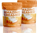 Superfoods Company Amazing Creamer with Colagen - Keto Creamer-Hyaluronic Acid & MCT Ulei - Brain Boost & Curbs Cravings - Suporturi Sanatos piele si par - Diet-Friendly [60 Serviri] [Caramel salat]