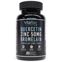 Querbetin cu Bromelain 500 mg capsule, susţine răspunsul imun, comfort comun, wellness & general - Vitamina C, zinc 50 mg, & Vitamina D3 5000 UI - Imunity Health Pills