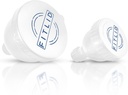 Mici și mari 2 Pack Suplimente de proteine portabile Funnels, mare pentru pre-workout, BCAA, și pulbere de proteine. Easy & Mess Container gratuit pentru antrenament, Travel, to-Go, Fitness, WOD. (Alb și albastru)