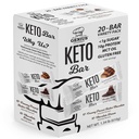 Genius Gourmet Gluten gratuit Keto Proteine Bar, Ciocolata Keto Baruri, MCT-uri Premium, Carb scăzut, Zahăr scăzut (Pachet Varietate, 20 Conte (Pachet de 1))