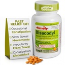 Timely Laxative Bisacodyl 5 mg comprimate - Stimulante Laxative pentru constipație Acționare rapidă și ușoară - Overnight Constipație Relief pentru adulți - 1000 comprimate