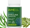 EU LIFE & Health Spirulina capsule, 100% Organic spirulina pulbere (120 ct) 500 mg bogat în proteine, vitamine A, B12 Antioxidanti si vitamine, Vegan, Natural si Pure Spirulina non-GMO & Gluten gratuit
