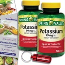 Alegerea Bundle Spring Valley Potasic Heart Health Dietary Supliment Caplets 99 mg 250 CT 2 pk (500 Total) + 