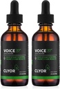 CLYOR Voice37 - Cântăreții Remedii vocale - 2 Pack All Natural Herbal Vocal Booster Formula pentru a lubrica Soothe and Relieve Hoarseness Dry Itchy Throat - Consolidarea cântând și vorbind - 2 oz - VOICE37