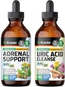 BIO KRAUTER Suport adrenal Tinctură 4 Fl. Oz. & Suport acid uric Tinctură 4 Fl. Oz.