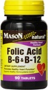 Mason Natural Folic Acid, B-6 & B-12 Tablets 90 ea (Pachet de 2)