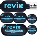 Pachete de gheaţă REVIX pentru leziuni Reutilizabile, 5-Piece Set cald şi rece Gel pachet de gheaţă pentru articulaţii, musculare, post-recoltare de lucru, Pachete de răcire reglabile şi flexibile pentru genunchi, spate, arme şi gât