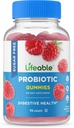 Lifeable Sugar Free Probiotics – Great Tasting Natural Flavor Gummy Supplement Chewable – GMO Free, Vegetarian, Gluten Free – for Gut Health and Immune Support – for Adults, Men, Women – 90 Gummies
