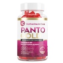 Katherine & Clark Panto Gold Vitamina B5 Acid pantotenic Gumies pentru acnee - Piele de păr și unghii Gumii - Biotină, zinc, acid folic Chemable non-GMO Gluten-Free pentru corp - Gume de piele uleioase - 60 Conte