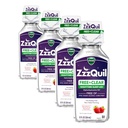 ZzzQuil, Nighttime Sleep Aid Liquid, GRATUIT LA Alcool & Artificial Dyes, 50 mg Difenhidramină HCl, No1 Sleep Aid Brand, Fall Asomping Rapid, Non-Habit Forming, Soothing Berry Flavor, 12 FL OZ (Pachet de 4)