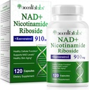NAD Nicotinamidă Ribozidă Resveratrol 900 mg - NAD Supliment cu Resveratrol  Supliment pentru Anti-Aging, Cellular Energy, DNA Reparare 