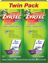 Zyrtec 24 Hr Sirop de alergie pentru copii cu Cetirizină, Struguri fără zahăr, Pachet de 4 fl. oz