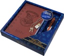 Harry Potter Jurnalul Lockable cu UV Invisible Ink Pen pentru copii, adolescenți, Jurnal secret cu cheie, Pagini aliniate, articole de papetărie, Cadouri pentru copii (Brown UV Pen)