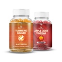 BeLive Turmeric si cidru de mere Gumies pentru Inmune Support, Mobility Support, Detox, Cleanse si Digestive Health