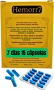Hemorr7: 7Days 15 Capsule Herbal Hemorrhoid Detox Formula,Fórmula Herbal para desintoxicar las hemorroides Durante 7 días