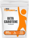 BulkSupplements.com Beta Caroten Powder - Beta Caroten Supliment, Vitamina Un supliment pentru Imun și suport de vedere - Gluten gratuit, 900 mg pe servire, 1kg (2,2 lbs) (Pachet de 1)