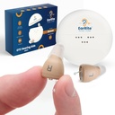 EarRite Reîncărcabile Audiere OTC pentru Seniori - Aproape invizibil și confortabil 9 Nivele reglabile de Claritate Compact În-Ear Design Digital Audiere amplificator cu reducerea zgomotului și Charging Case