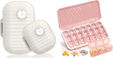 Organizator de pastile de călătorie, 7 Day & Pill Organizator 3 Times A Day, 7 Day Pilula cutie - GloDeals Organizator de pastile săptămânale Daily Medicine Container Dispenser Case pentru Vitamina Fish supliment de ulei