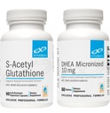 XYMOGEN DHEA 10mg (60 comprimate) + S Acetil Glutationa (60 capsule) 2-Piece Bundle - Micronized DHEA + Superioara absorbtie Acetilat Glutationa Supliment pentru a sprijini imbatranire sanatoasa